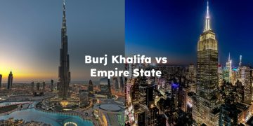 Burj Khalifa vs Empire State , Empire State Building vs Burj khalifa